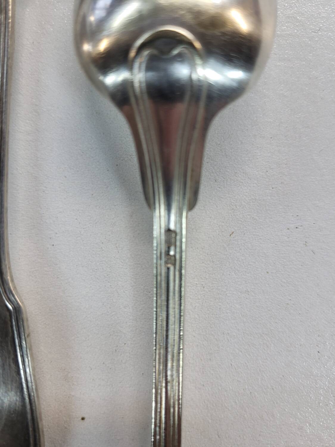 6 small silver-plated dessert spoons