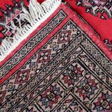 Tapis vintage ouzbek Boukhara fait main en laine – 92 x 186 cm – 1970s