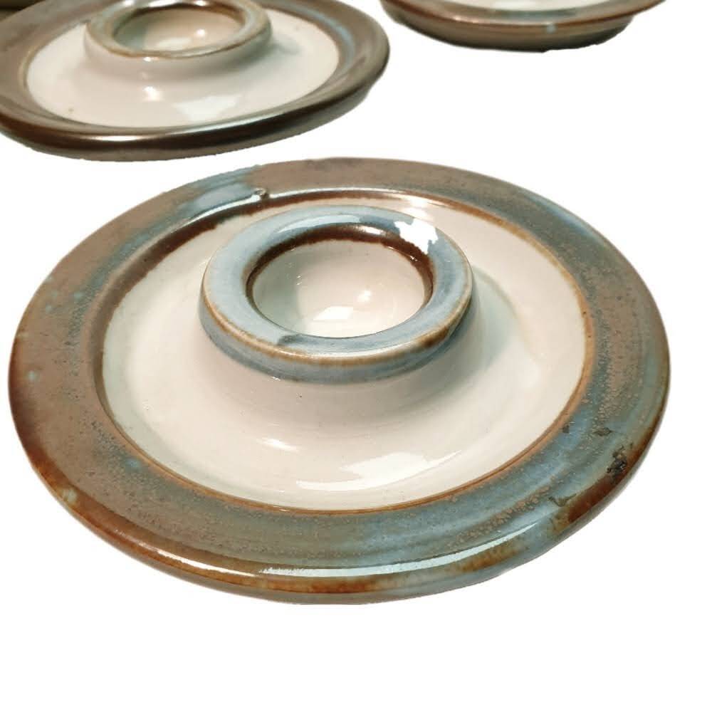 5 stoneware egg cups