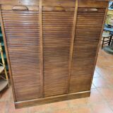 Solid oak triple curtain binder