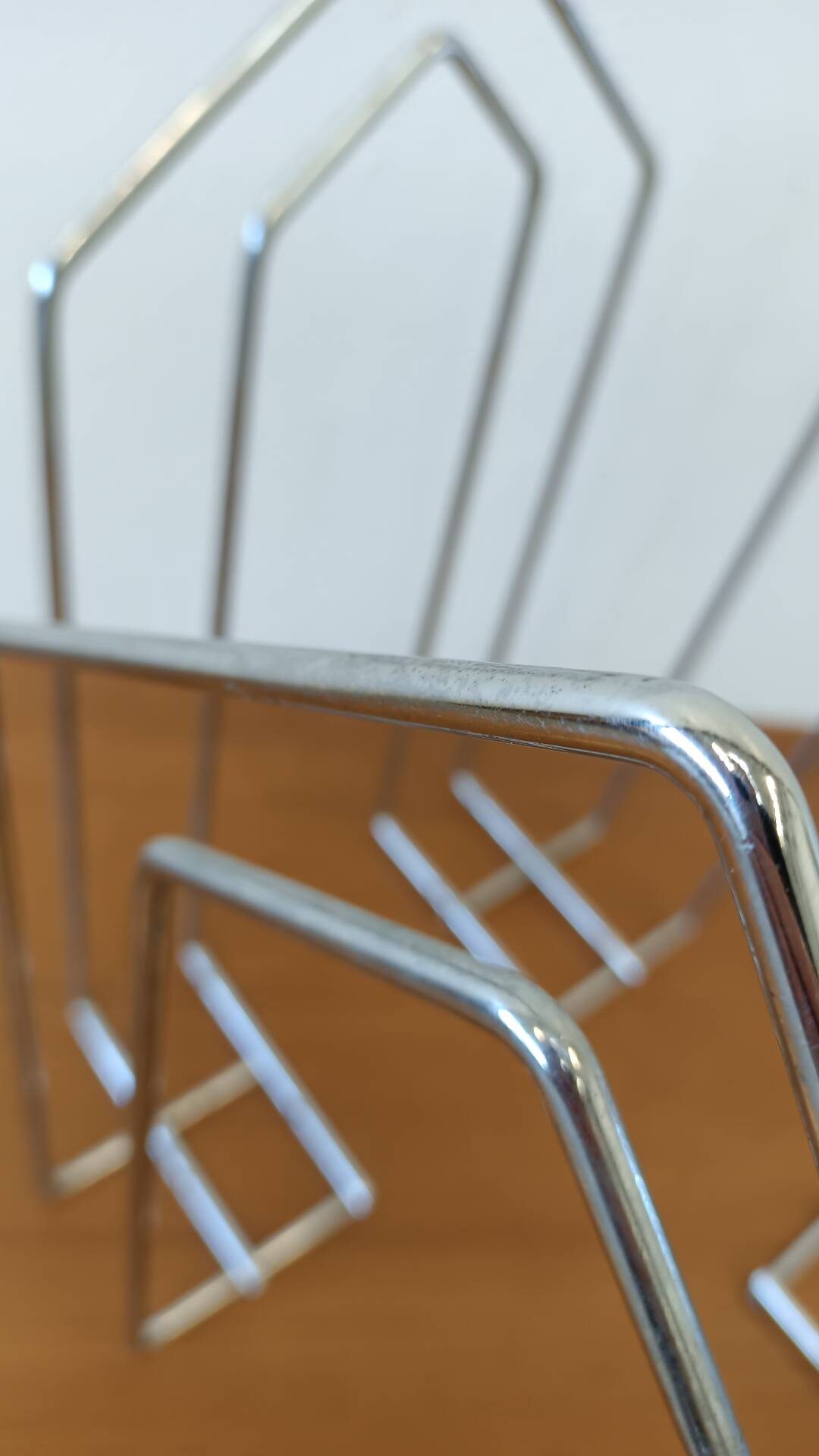 Chrome magazine rack