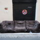 Togo in brown velvet by Michel Ducaroy for Ligne Roset 70s