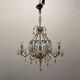 Pink Murano Glass Crystal Beaded Chandelier 1960’s