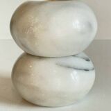White marble tealight holders from the 70s