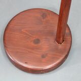 Lampadaire scandinave en pin à contrepoids des années 1970, abat-jour en papier neuf