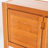 Vintage sideboard in elm wood. Edition by Simat. France 1970s.