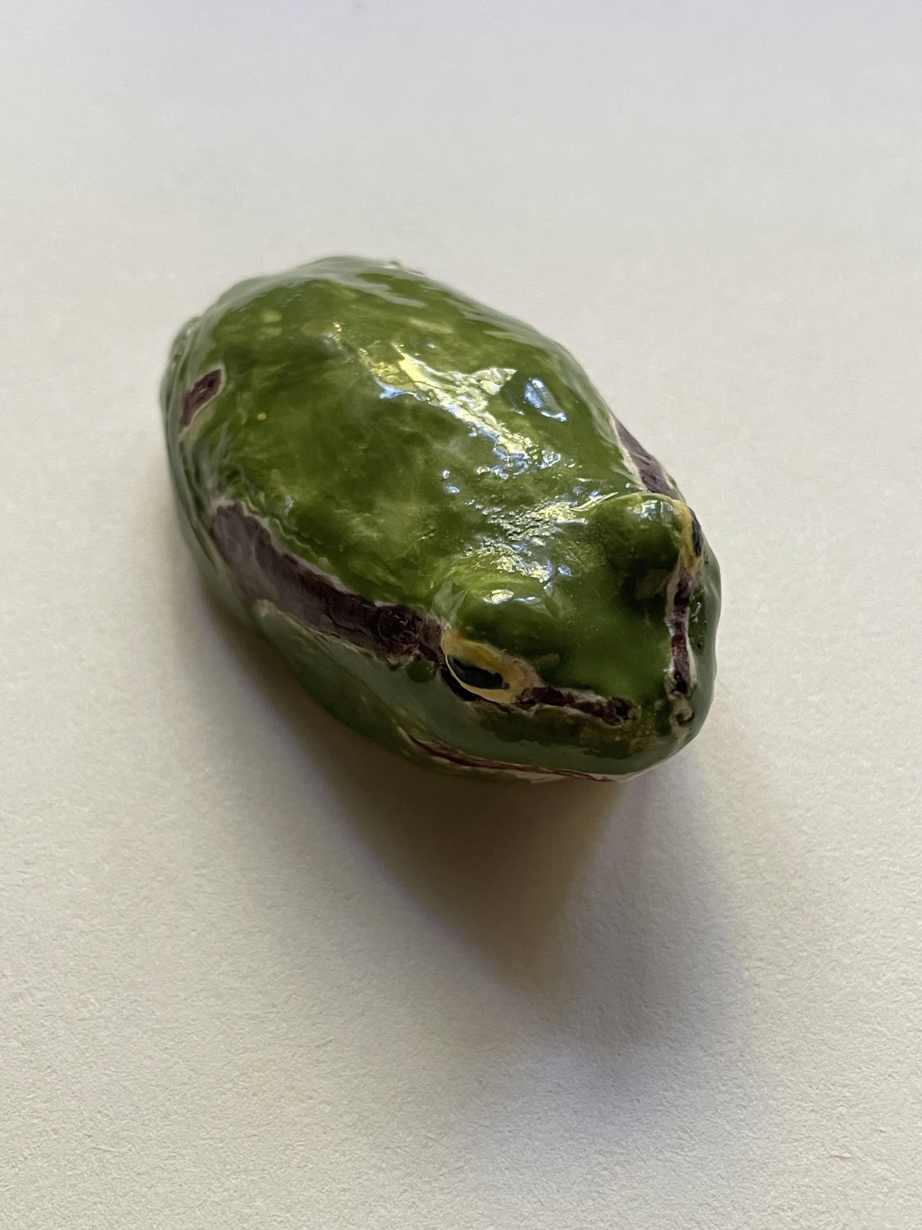 Grenouille en faïence émaillée