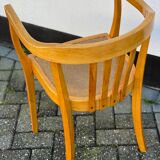 Bentwood and Pine Slat Arm Chair