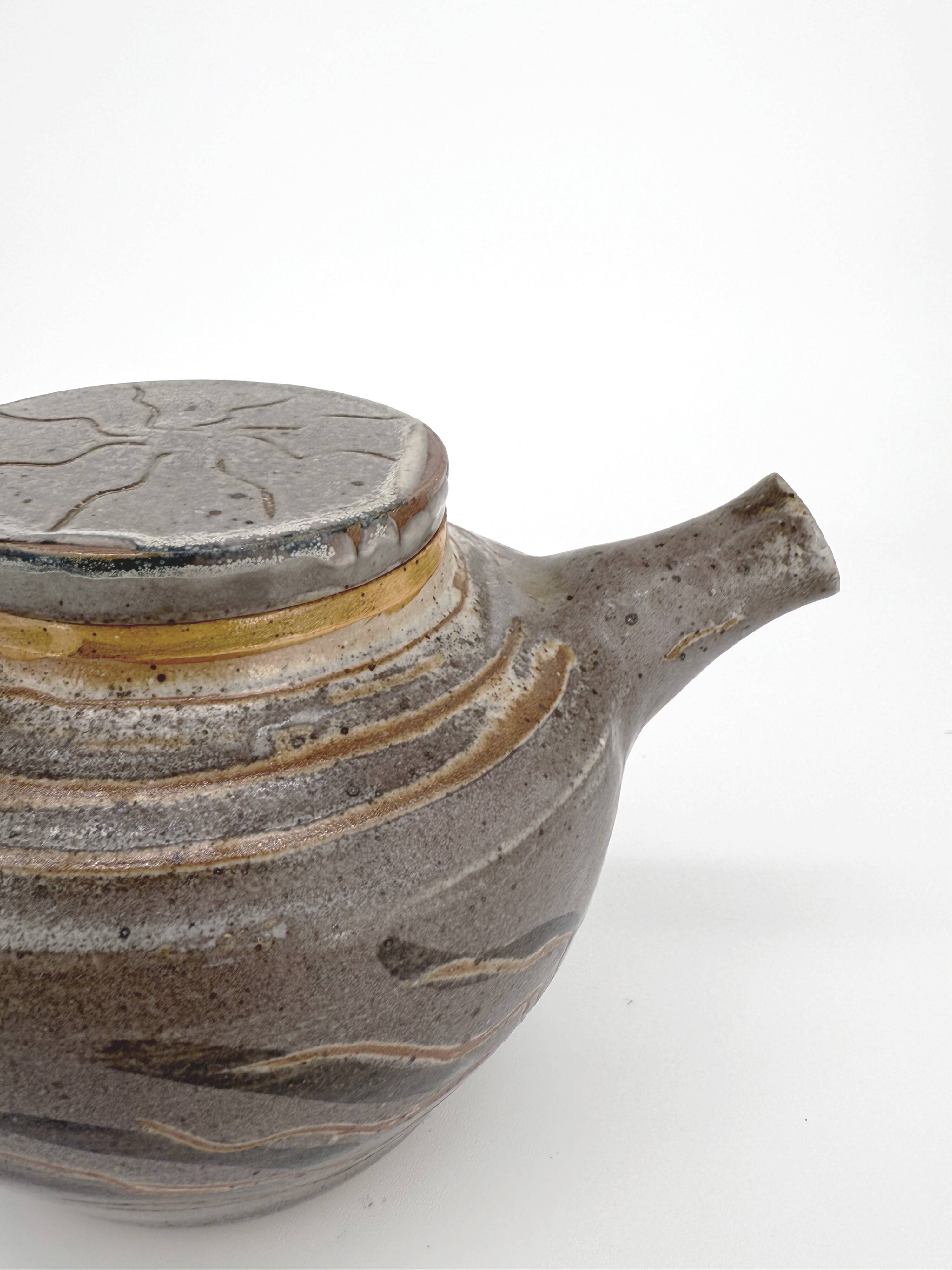 Danish glazed stoneware teapot – Japanese influences, 1960s-70s