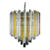 Crystal prism chandelier in Murano glass by Venini, 1970s.