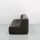 Living room sets vintage dark olive leather kashima by Michel Ducaroy for Ligne Roset