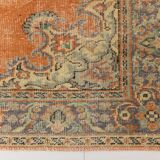 6x8 Brunt Orange & Beige Aesthetic Vintage Rug, 188x262Cm