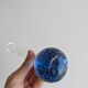 Vintage fine soliflore glass vase with blue ball in bubbled glass Murano at the base