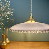 XXL vintage opaline lampshade pendant light