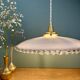 XXL vintage opaline lampshade pendant light
