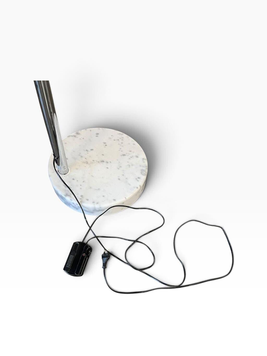 Vintage chrome arc lamp with marble base KARE