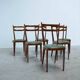 Set of six elegant Italian dining chairs