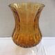 Ancient vase on foot orange glass