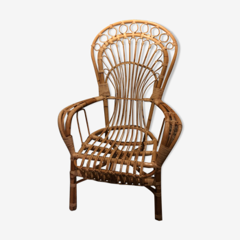 Vintage rattan armchair