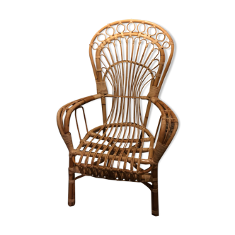 Vintage rattan armchair