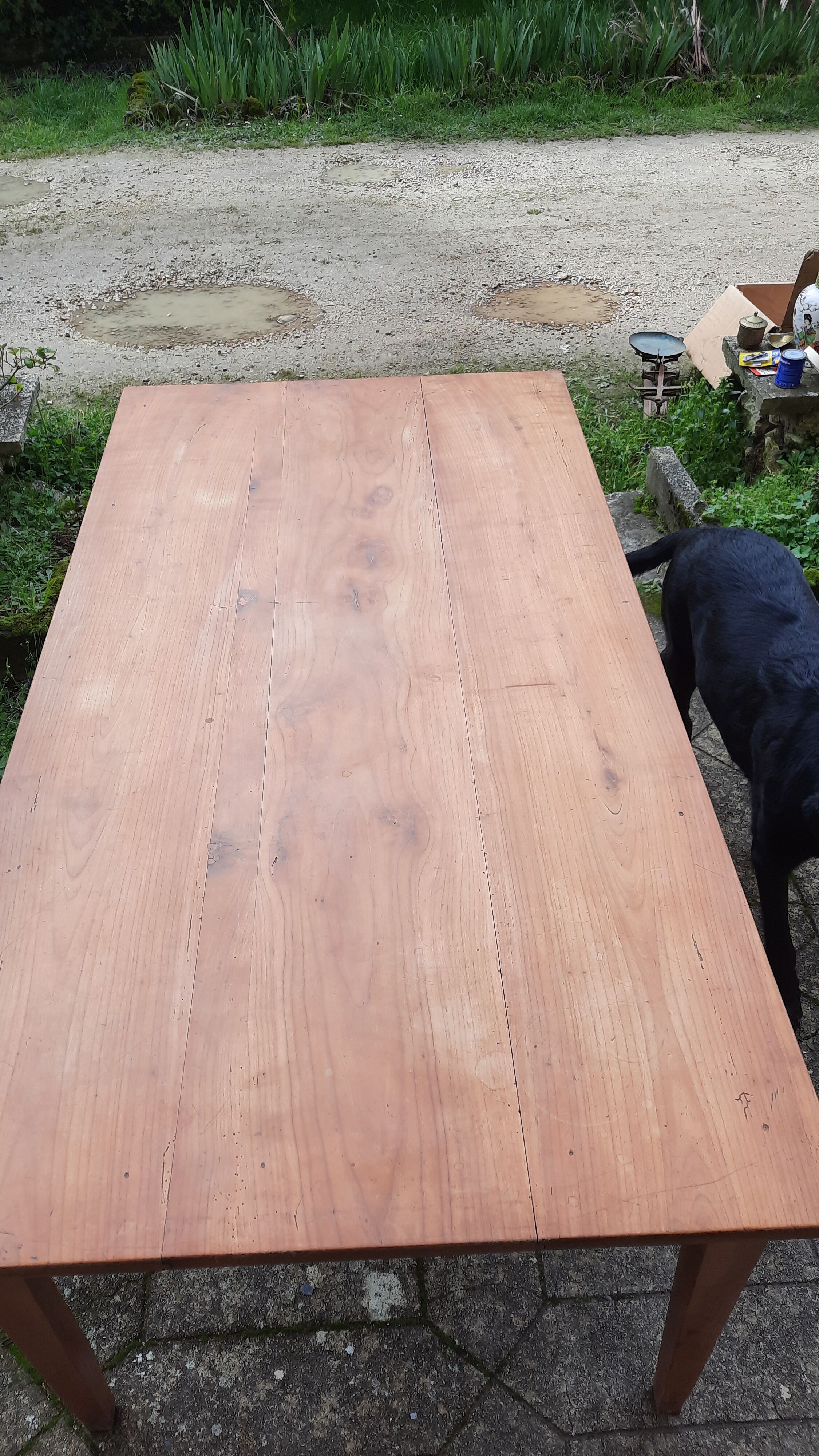 Cherry farm table