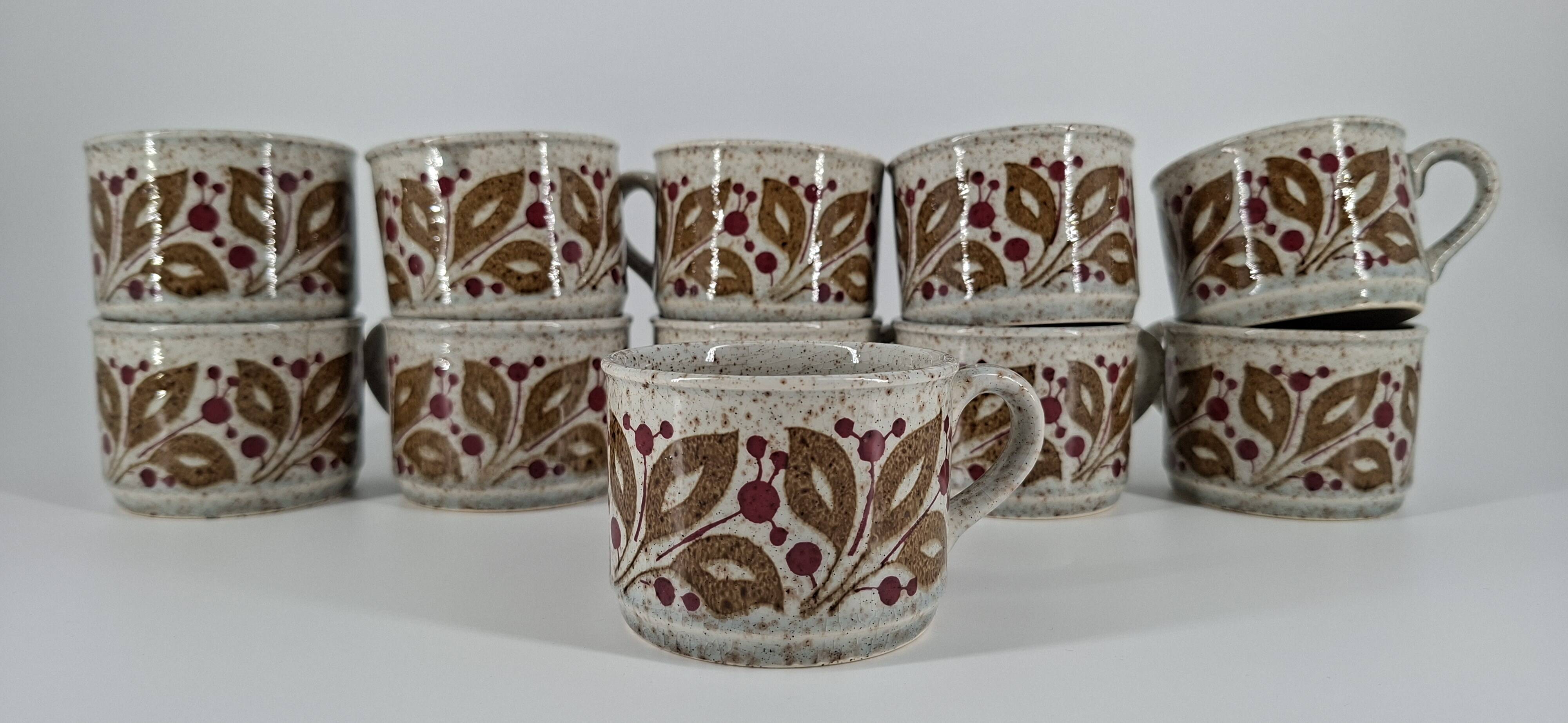 Vintage earthenware coffee set - 1960s-70s