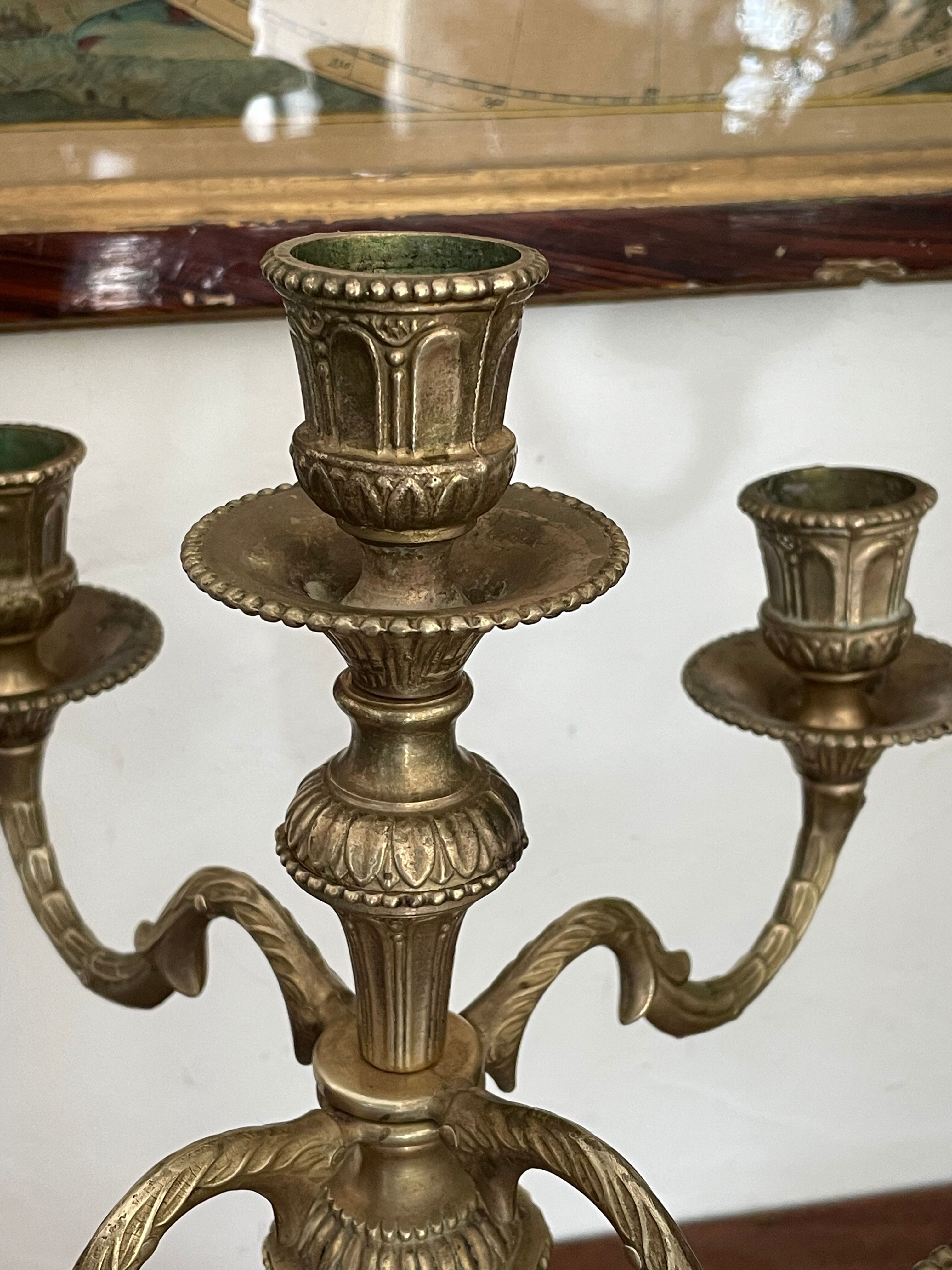 Chandelier in gilded bronze circa 1900