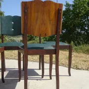 Chaises Art Déco restaurées, lot de 6