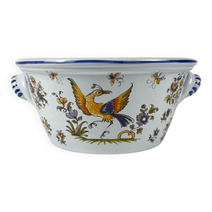 Grand saladier en faïence - peinte