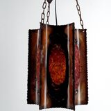 Suspension, Potiers d'Accolay, Patinated Copper and Fractal Resin, Circa 1970