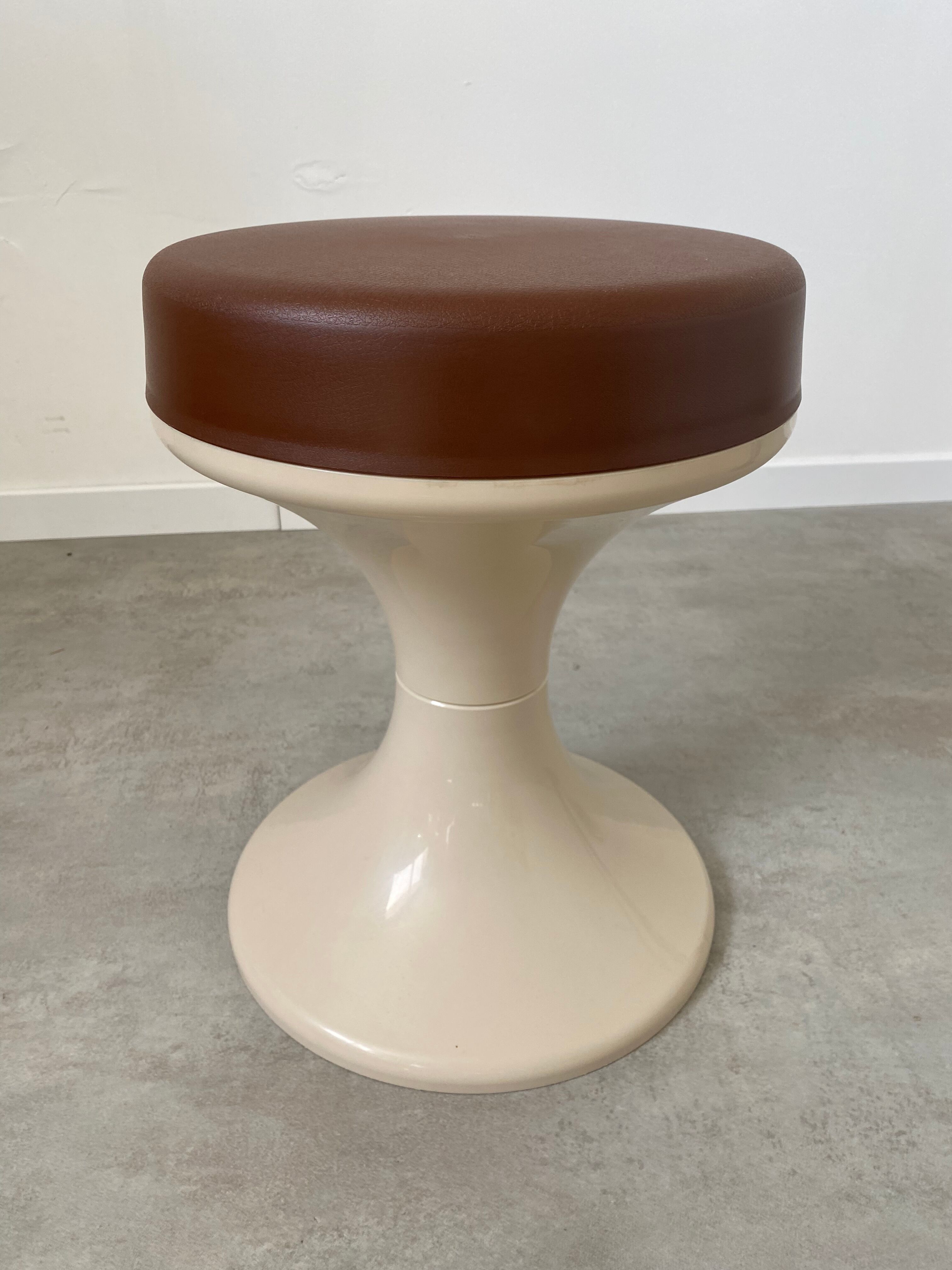 Old vintage plastic tulip stool 1970
