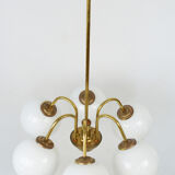 Six-arm chandelier, Poland, 1980s