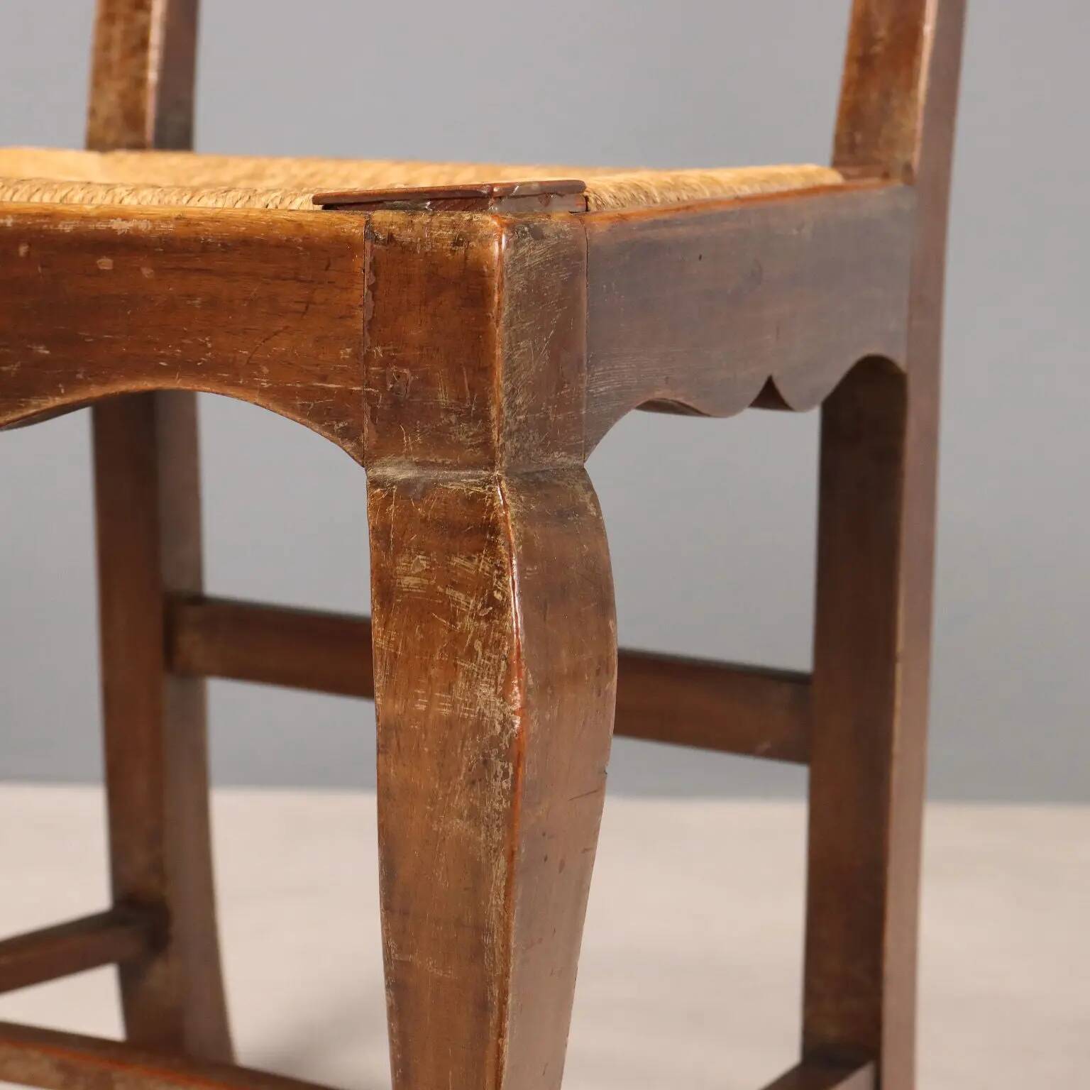 Antique walnut chairs from Italy, 20th century.