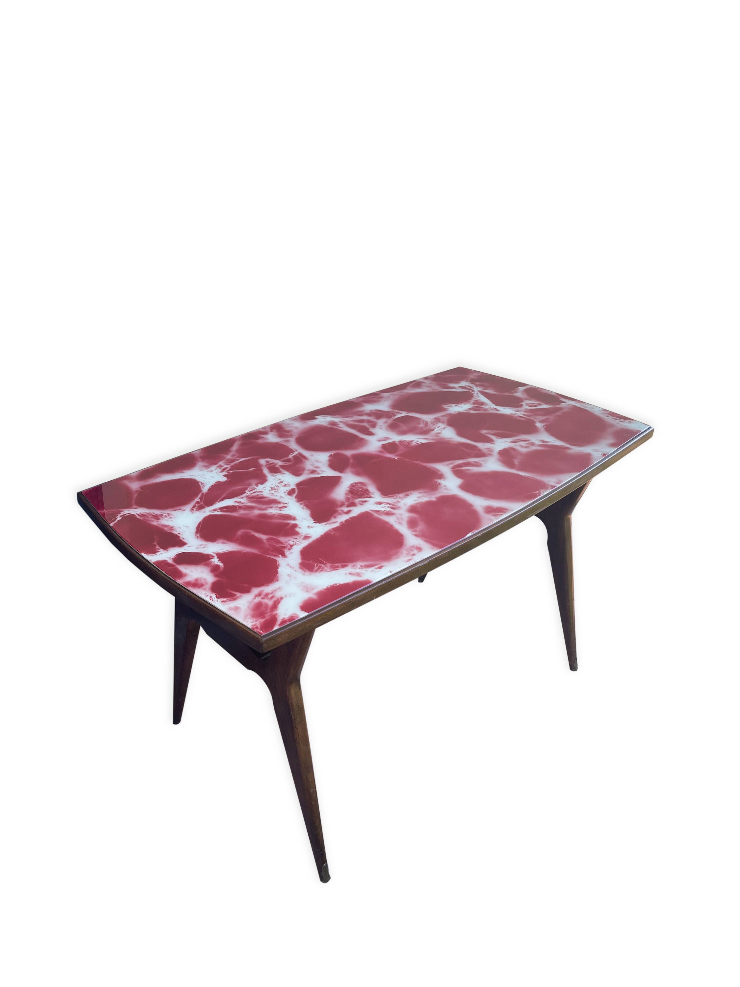 Table à manger italienne vintage du milieu du 20ème siècle