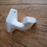Set of 2 white porcelain coat hooks
