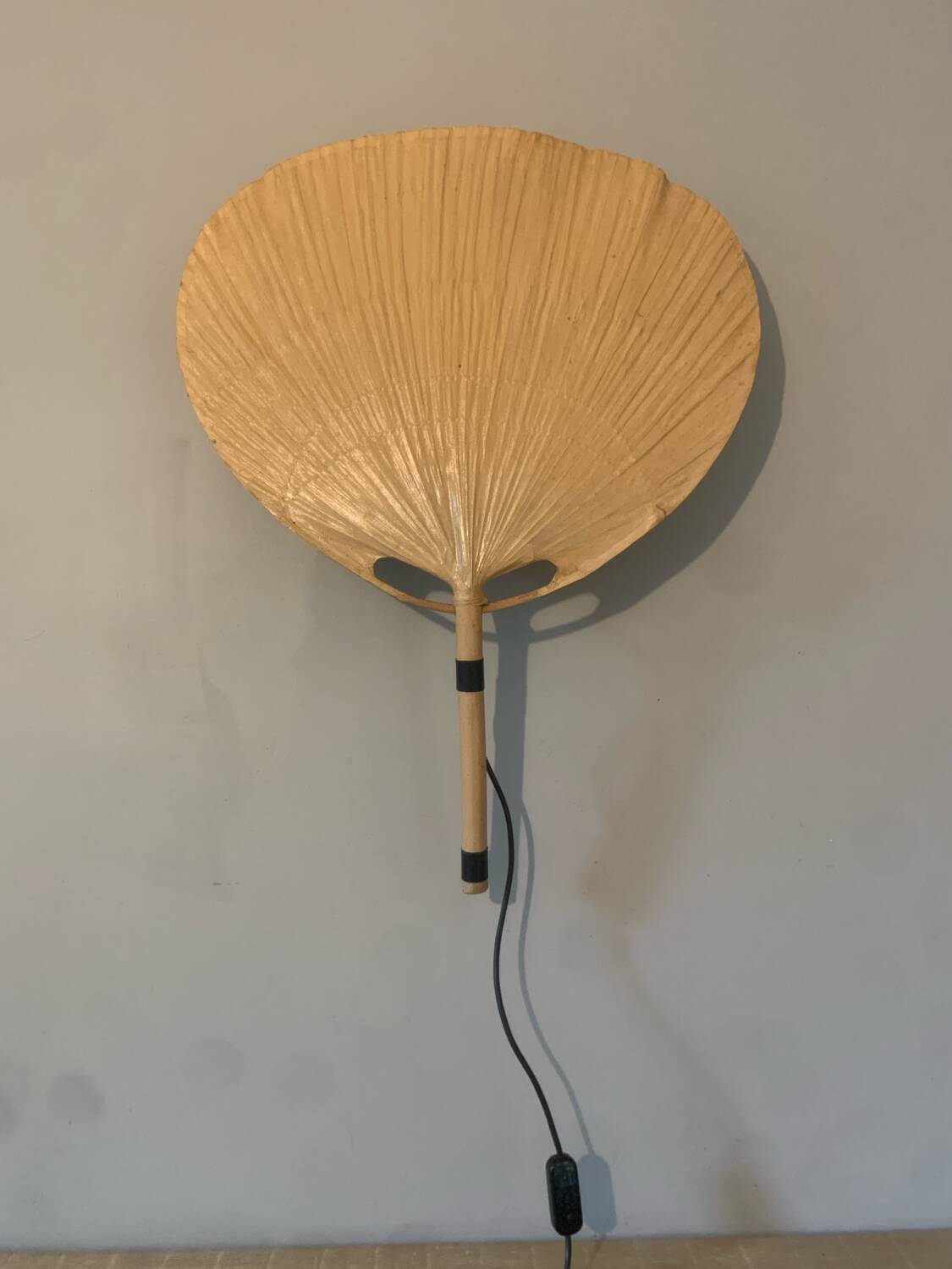 Uchiwa wall light pair by Ingo Maurer