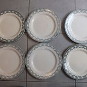 Set 6 flat plates in Iron Earth Salins Garland Louis XVI - Lot 9