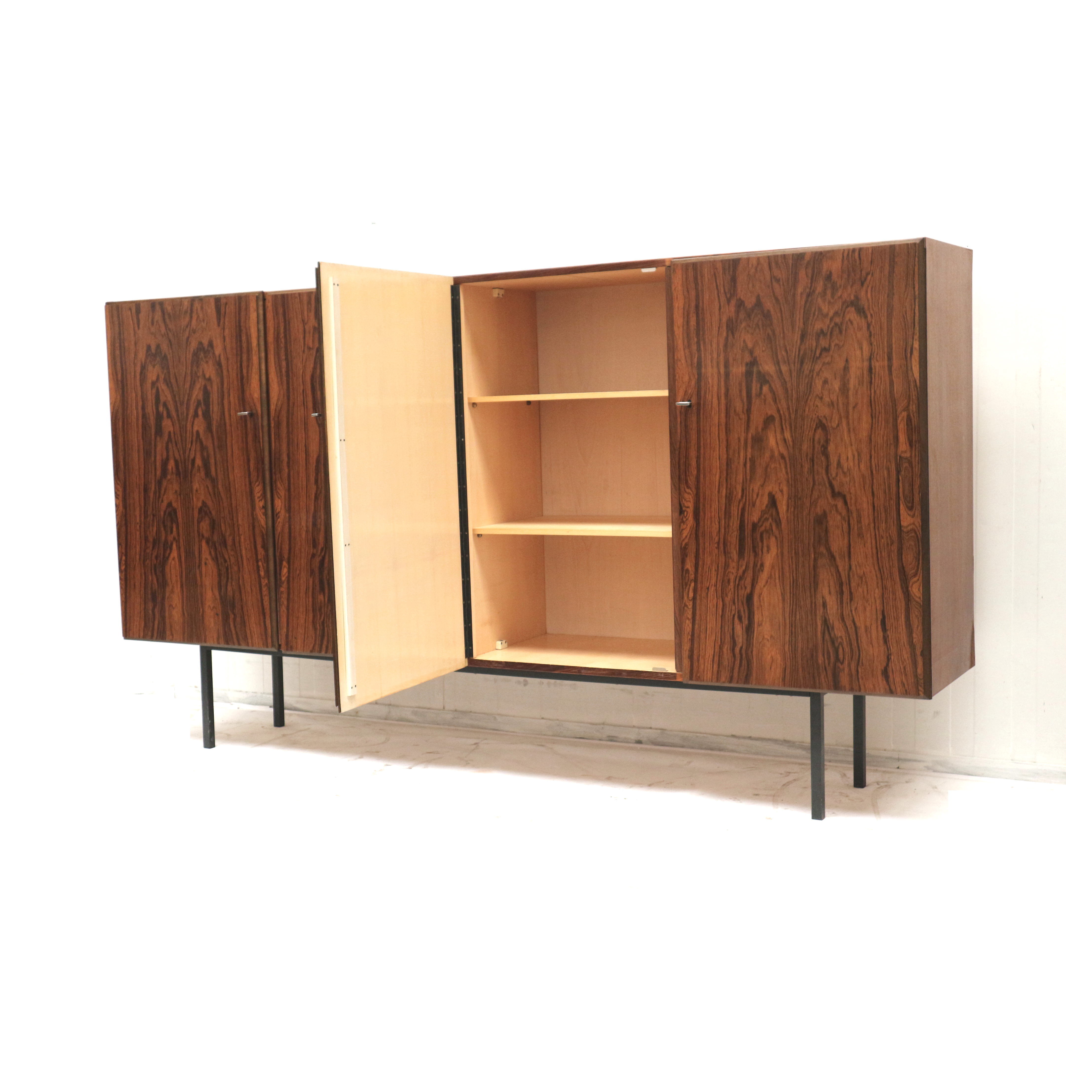 Vintage rosewood sideboard / highboard made in the 60