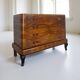 Commode italienne Art déco en ronce de noyer, années 1930