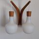 double teak wall lamp and Scandinavian suspended opalines