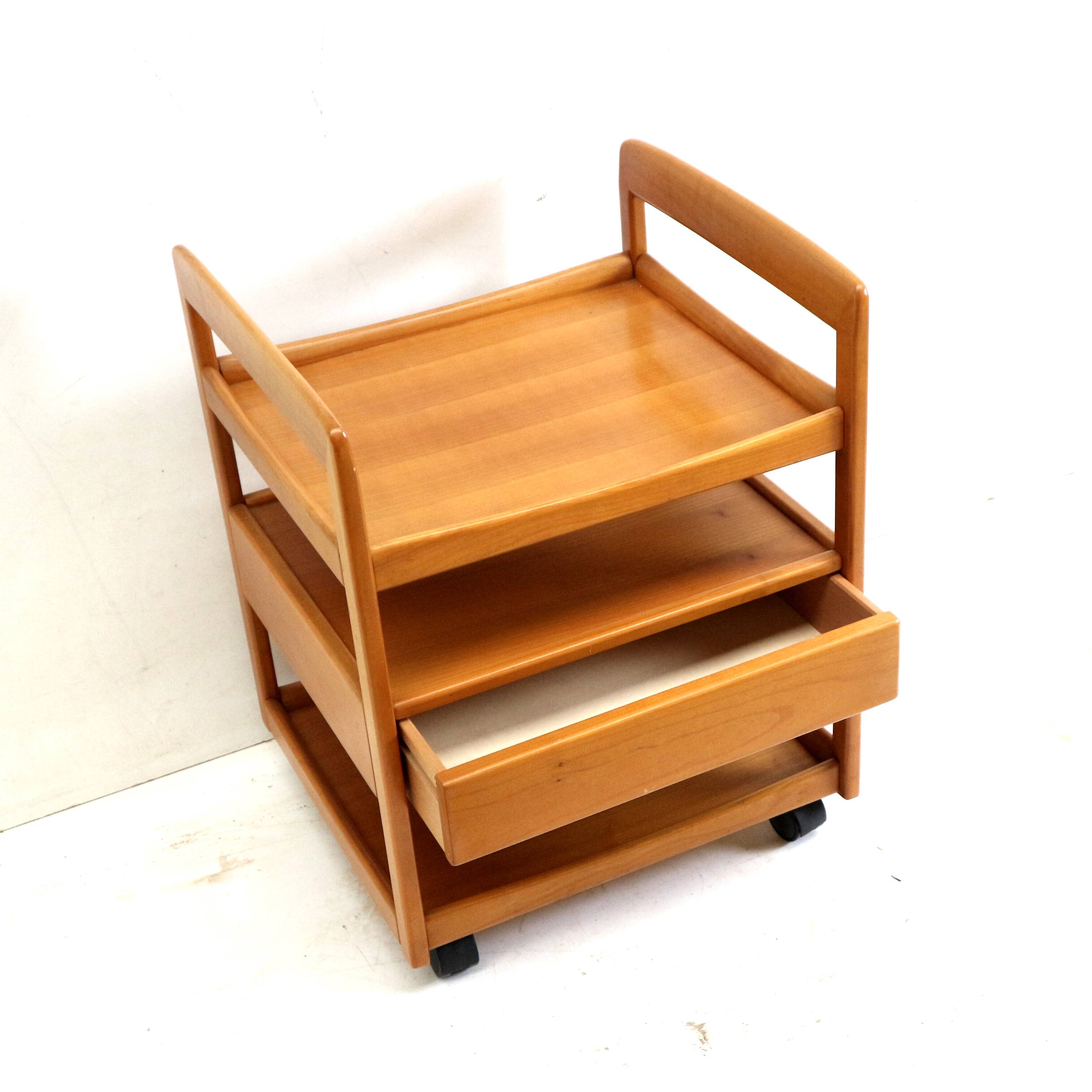 Vintage bar cart / serving trolley on wheels