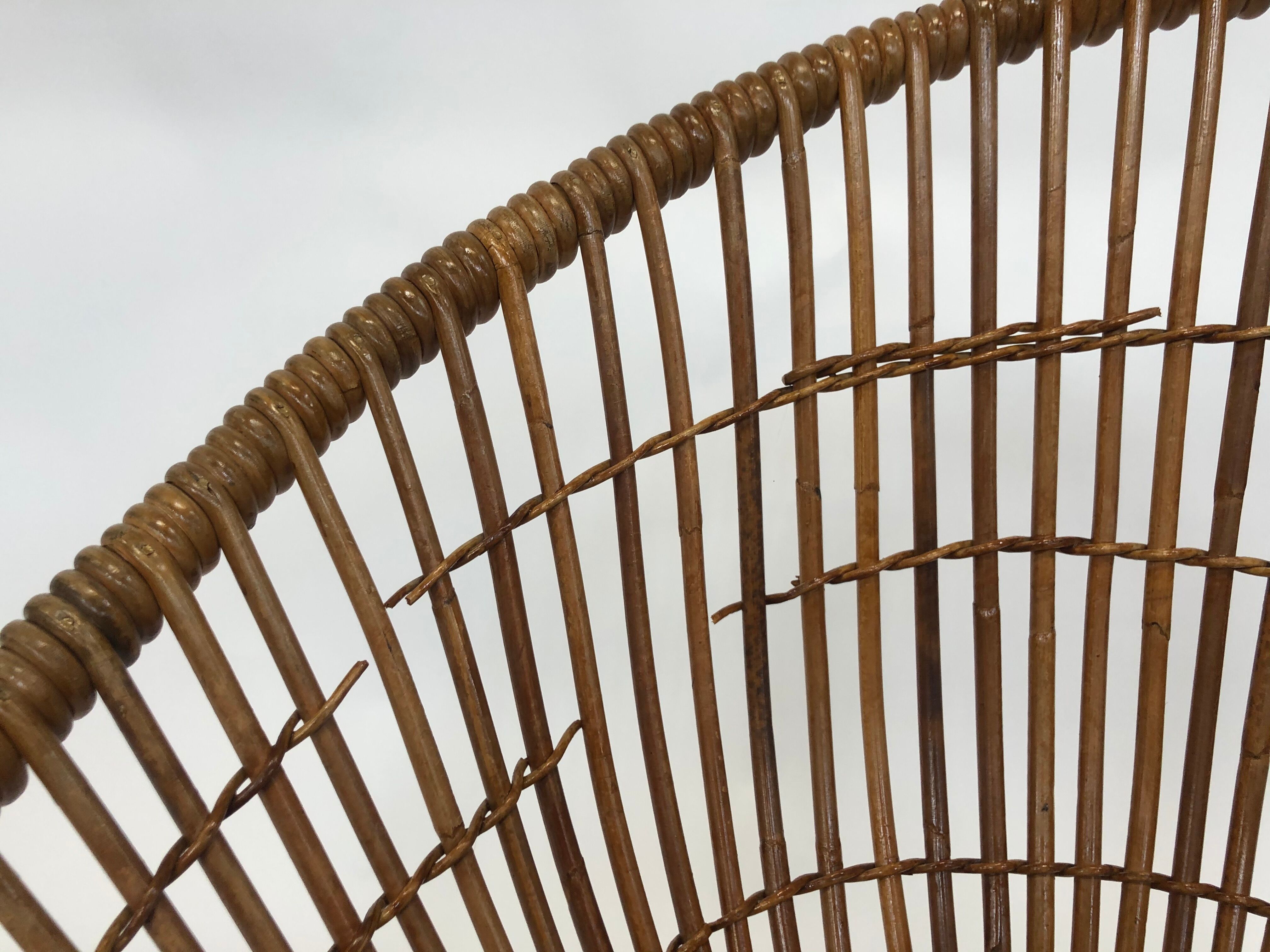 Rohe Noordwolde rattan armchair, 1960, Netherlands