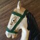 Wooden rocking horse, decorative, artisanal