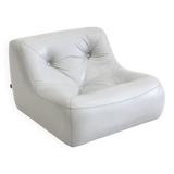 Fauteuil Kali en cuir gris de Michel Ducaroy pour Ligne Roset