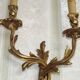 Bronze wall sconces decorated with acanthus leaves.