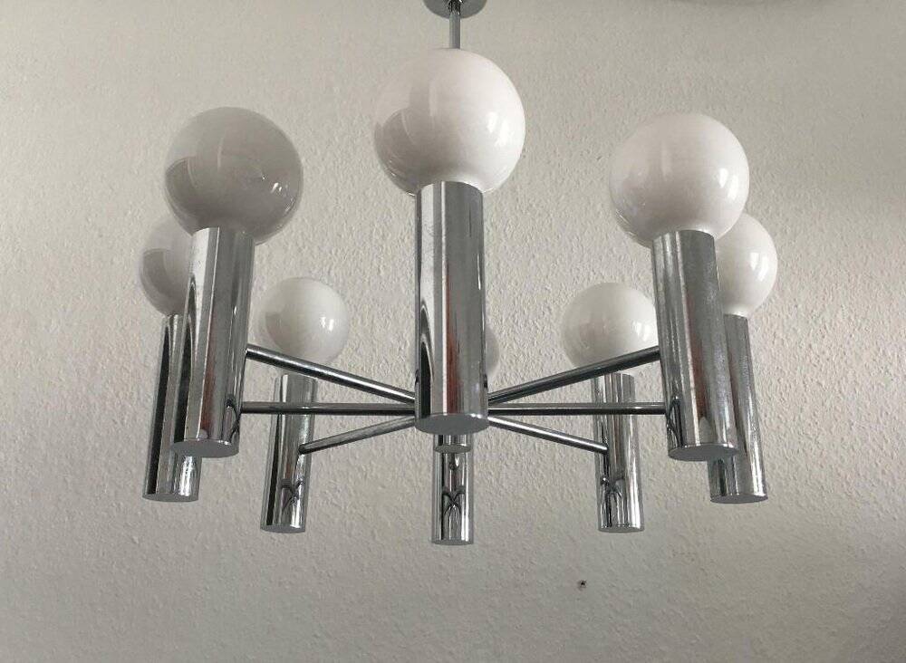 Mid-century German spatial chandelier by Hustadt Leuchten, 1960s.