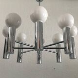Mid-century German spatial chandelier by Hustadt Leuchten, 1960s.