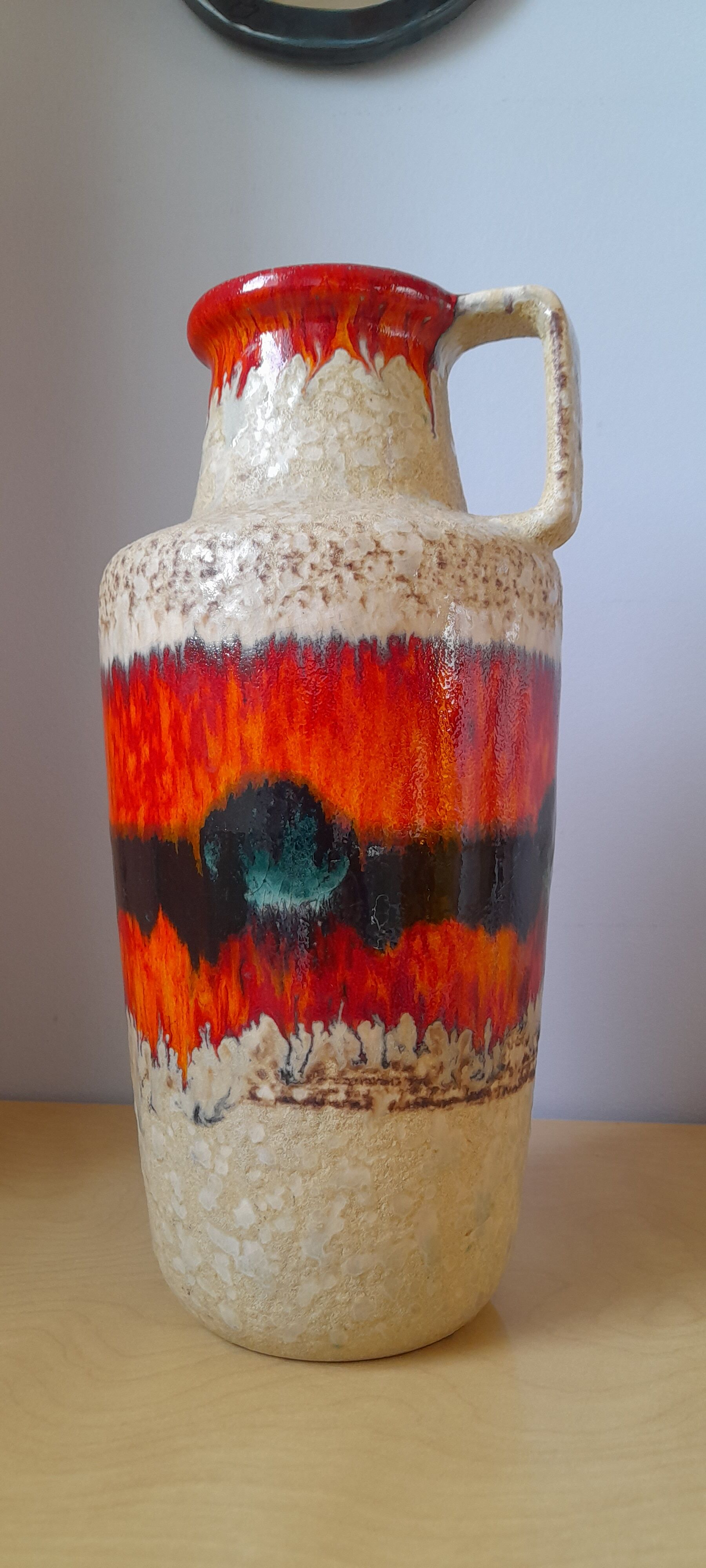 Vase fat lava 70s