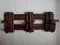 Vintage rattan handcrafted coat rack with three hooks, country decor