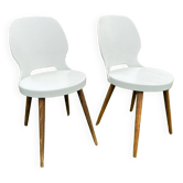 Paire de chaises bistro baumann vintage 1960